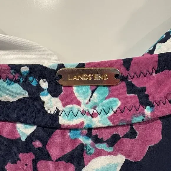 Lands End Floral Tankini Tank Top Swim Womens Size 18D (511) - Picture 5 of 7